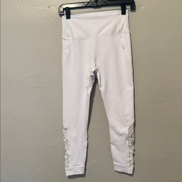 Fabletics Pants - Fabletics White Leggings with Side Cross Details